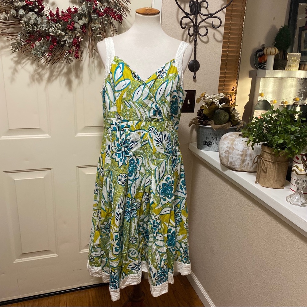 Per Una Floral Spaghetti Straps Lace Hem Dress - Picture 3 of 8